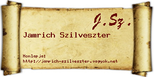 Jamrich Szilveszter névjegykártya